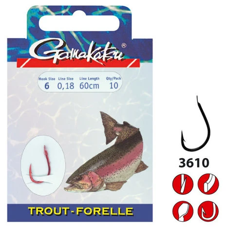 Gamakatsu - Onderlijn Hook BKD Trout 120cm - Gamakatsu 1 Gamakatsu - Onderlijn Hook BKD Trout 120cm - Gamakatsu