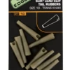End Tackle Edges Size 10 Slik Lead Clip Tail Rubber - Trans Khaki - Fox Carp
