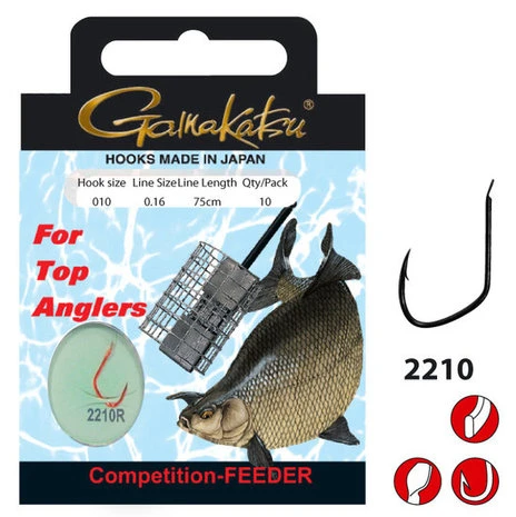 Gamakatsu - Onderlijn Hook BKS Bream Feeder 2210R - 100cm - Gamakatsu 1 Gamakatsu - Onderlijn Hook BKS Bream Feeder 2210R - 100cm - Gamakatsu