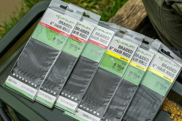 Korum - Big Fish Braided Hair Rigs 6" Barbless - Korum 5 Korum - Big Fish Braided Hair Rigs 6" Barbless - Korum - Afbeelding 5