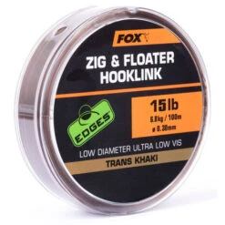 Fox Carp - Zig And Floater Hooklink Trans Khaki - 15lb (0.30mm) - Fox Carp