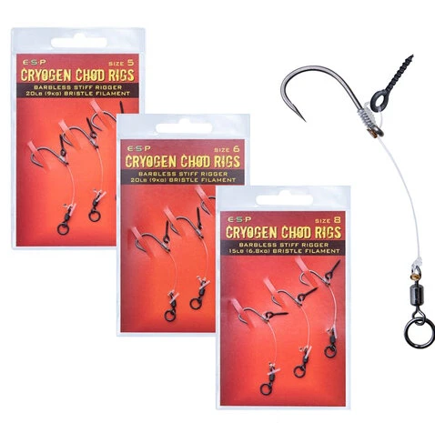 ESP - Onderlijnen Cryogen Chod Rigs Barbless - ESP 1 ESP - Onderlijnen Cryogen Chod Rigs Barbless - ESP